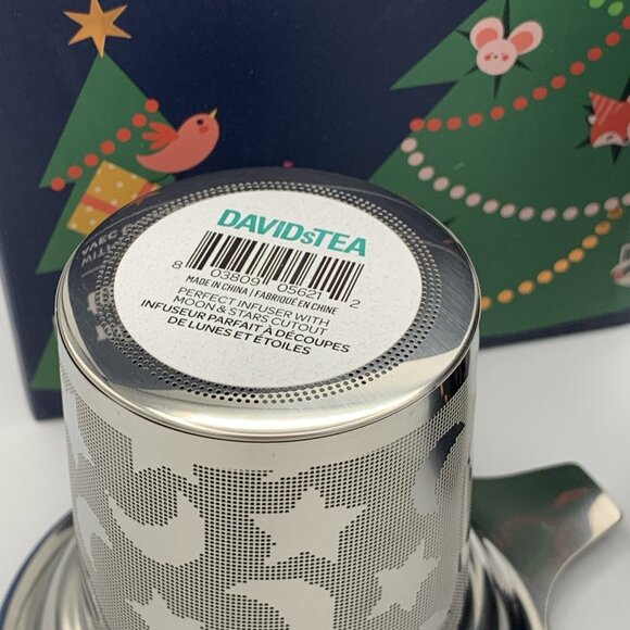 Davids Tea Color Changing Nordic Mug Christmas Tree Navy W/Infuser - Picture 6 of 16